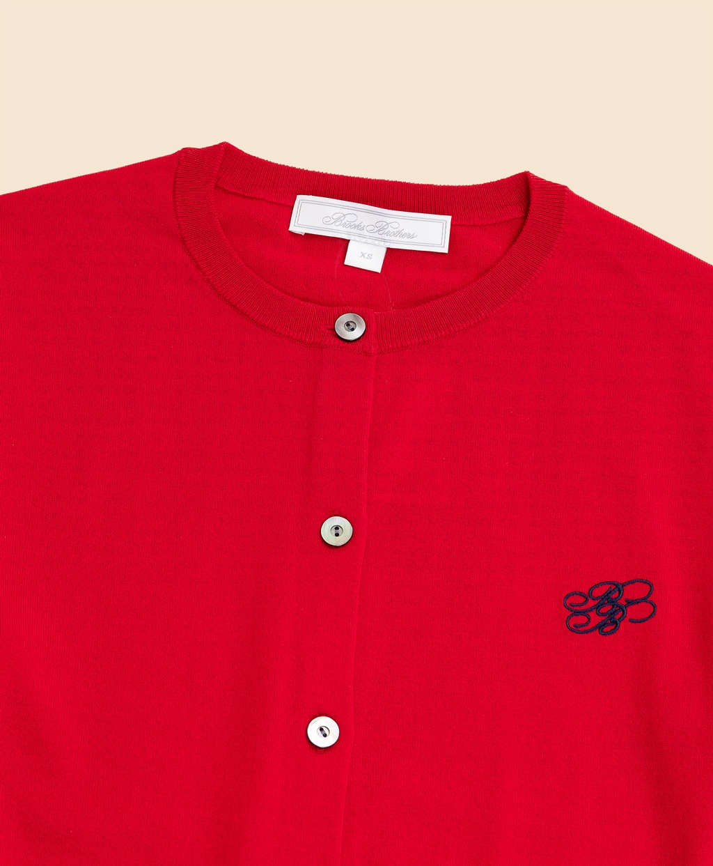 【Double B Collection】 キュプラ/ナイロン　BBロゴ　カーディガン2