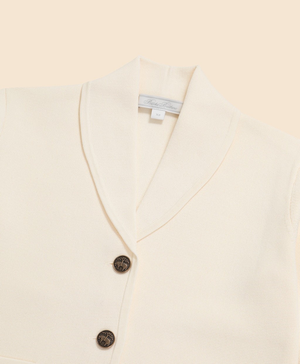 コットン／ポリエステル　ミラノリブ　GFメタルボタン　ニットジャケット2