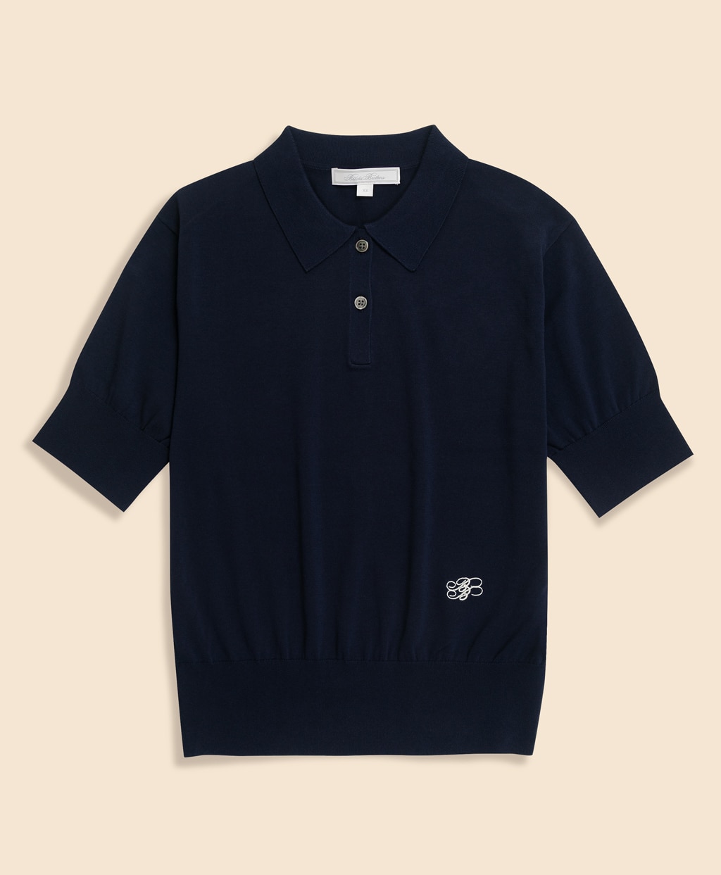 【Double B Collection】コットン　BBロゴ　ポロセーター1