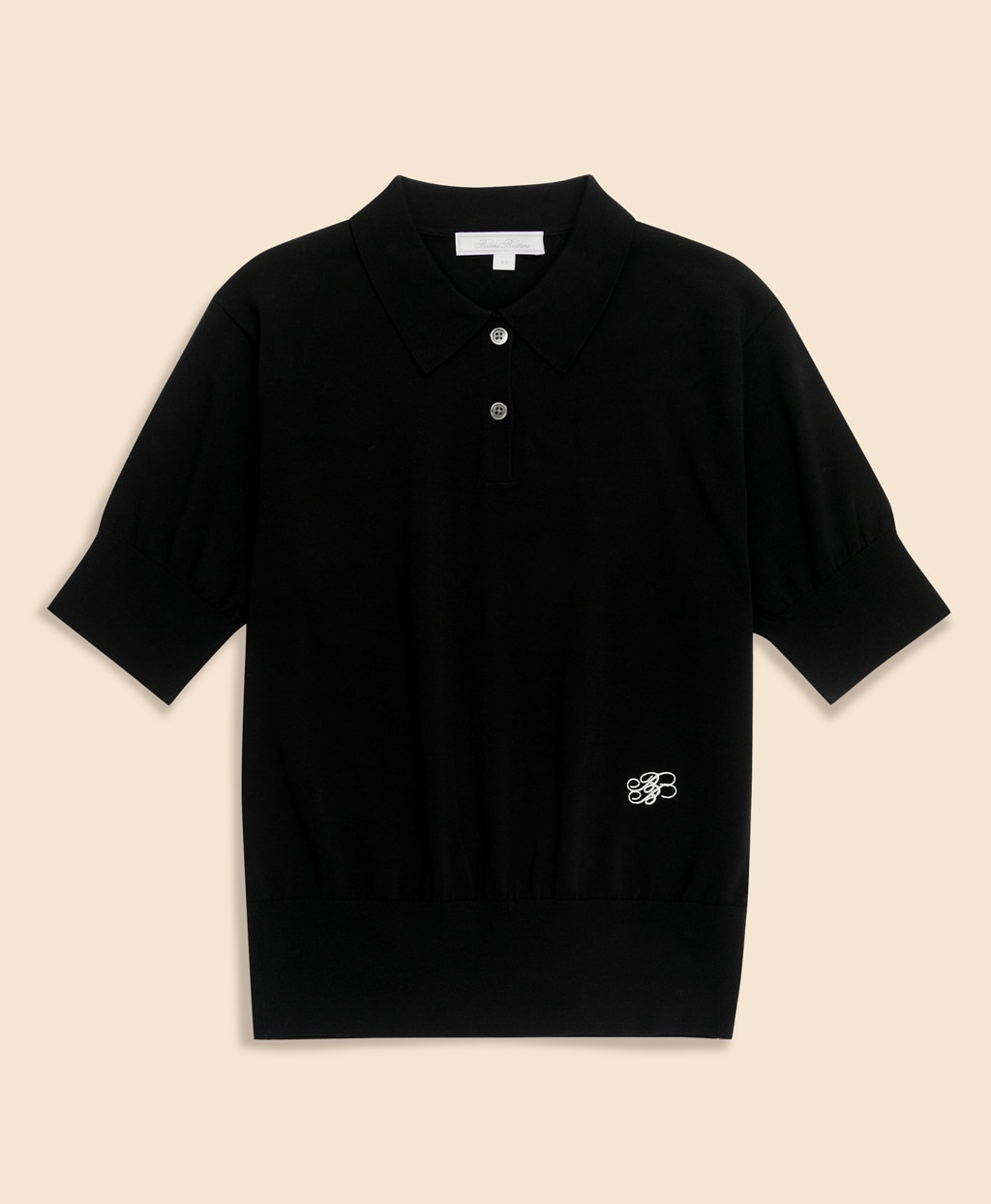 【Double B Collection】コットン　BBロゴ　ポロセーター1