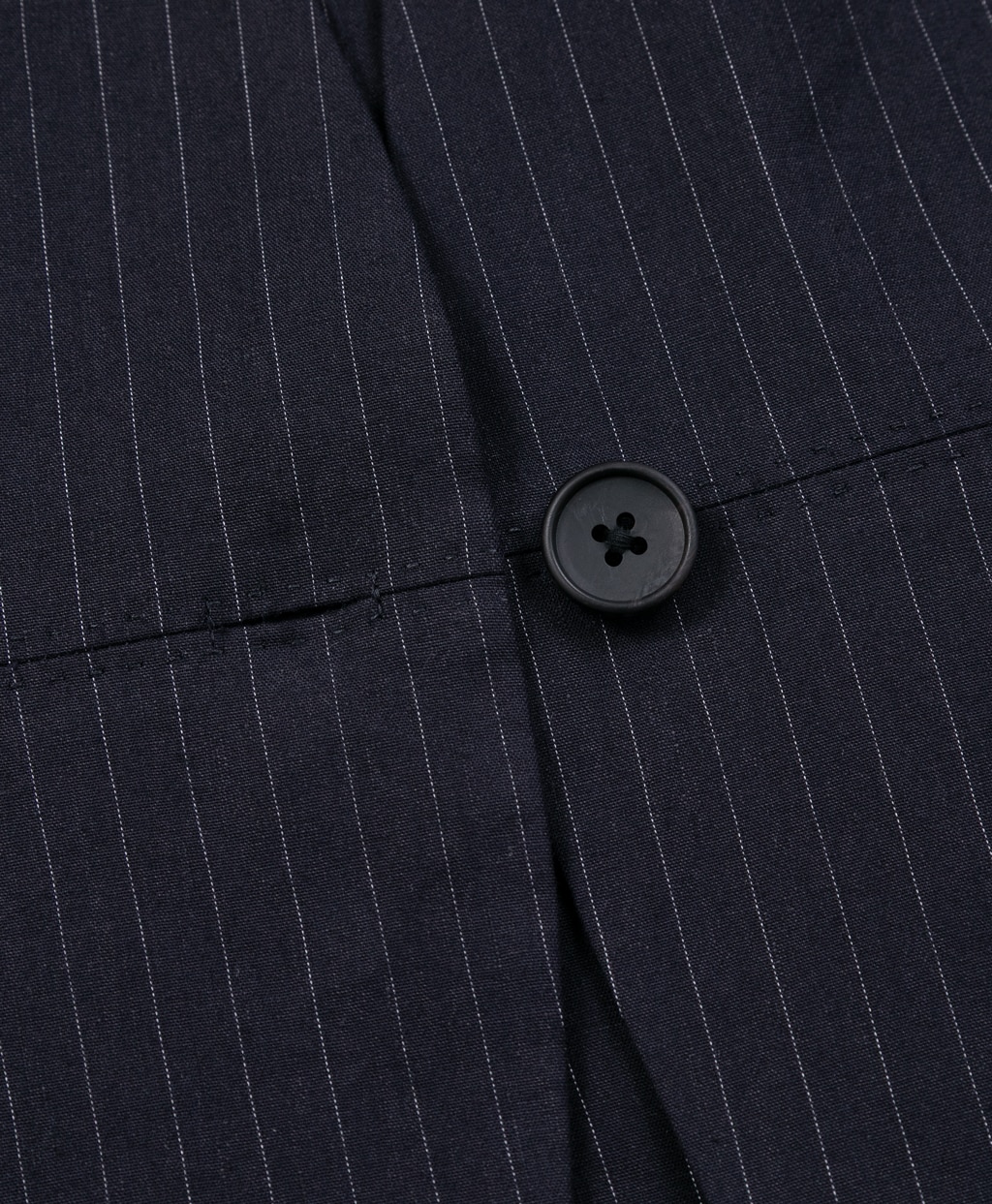 リネンブレンド　ピンストライプ　ノーカラージャケット4