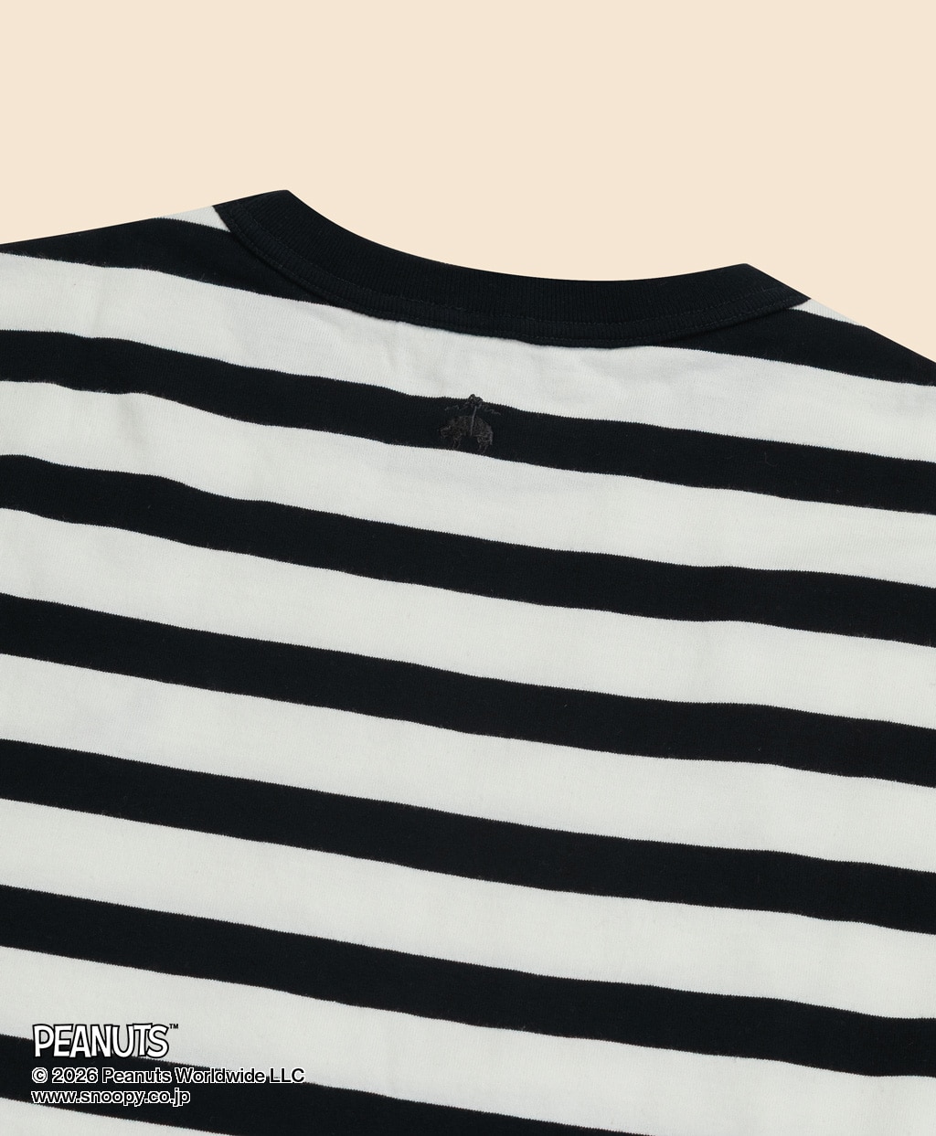 Brooks Brothers × PEANUTS　コットン　スヌーピーエンブロイダリー　マリナーストライプ　Tシャツ3