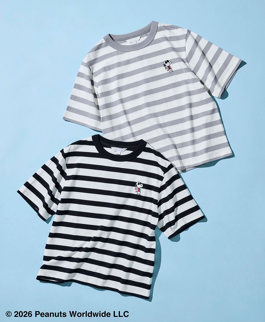 Brooks Brothers × PEANUTS　コットン　スヌーピーエンブロイダリー　マリナーストライプ　Tシャツ4