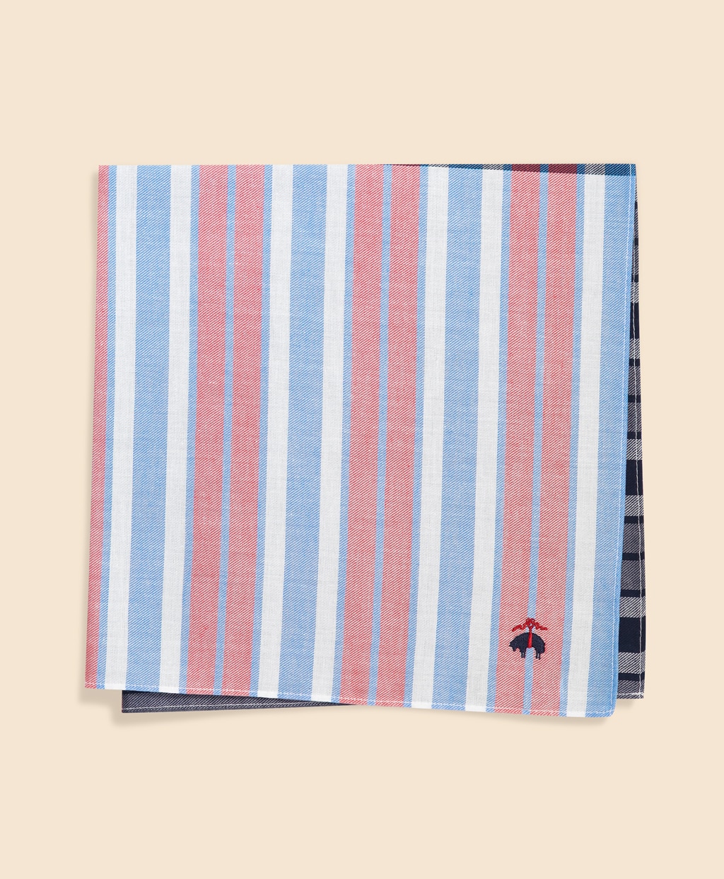 コットン　GFロゴ　プラッド　ハンカチ1