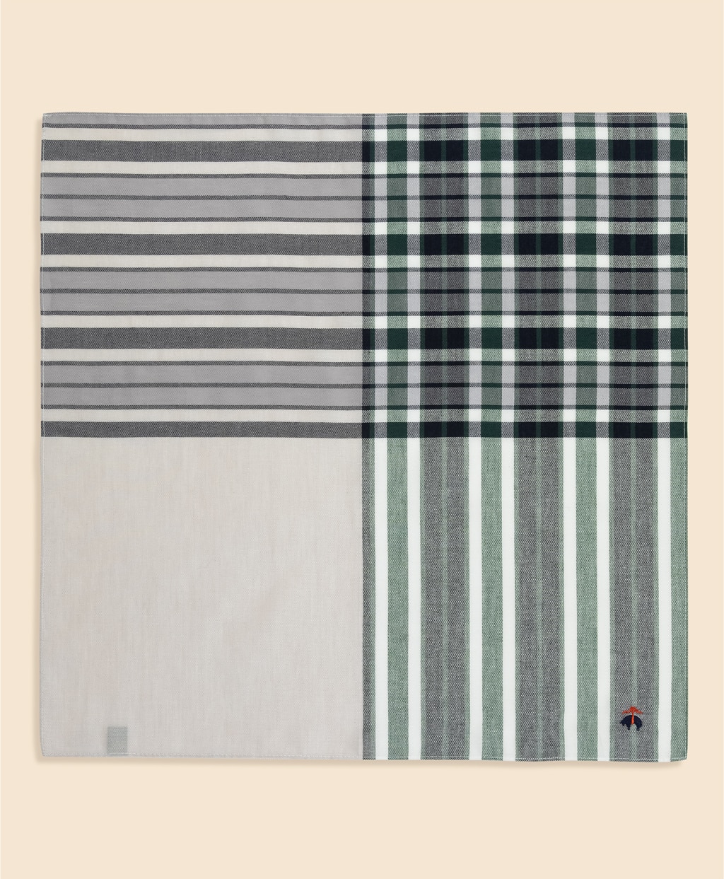 コットン　GFロゴ　プラッド　ハンカチ2