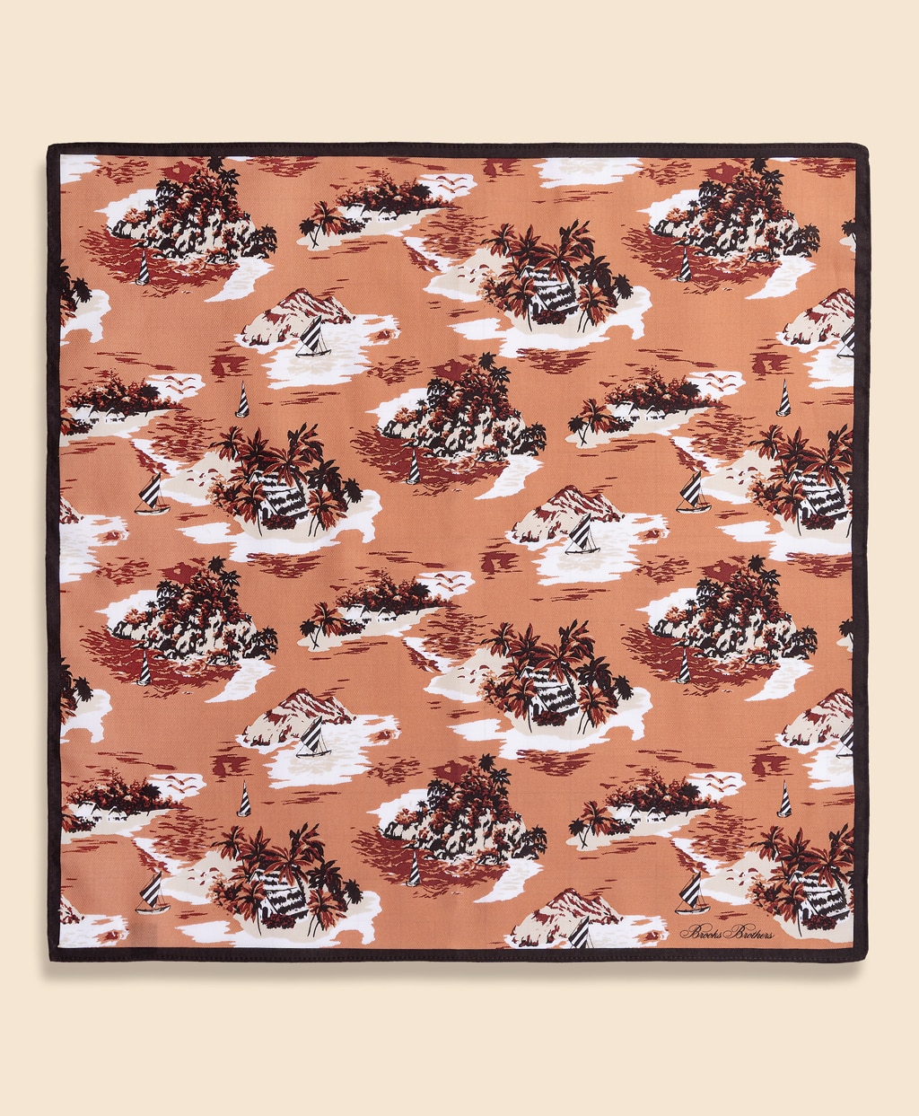 コットン　アイランドプリント　ハンカチ2