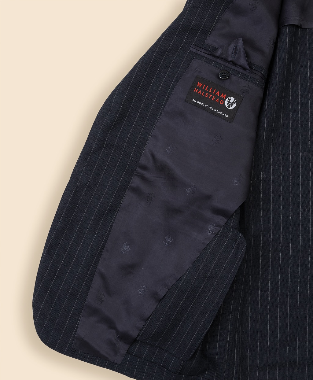 リプロダクト　ウール　ハイツイスト　ピンストライプ　段返り３釦　No.1サックスーツ　Made by RING JACKET6