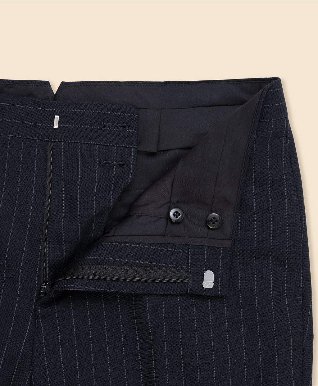 リプロダクト　ウール　ハイツイスト　ピンストライプ　段返り３釦　No.1サックスーツ　Made by RING JACKET8