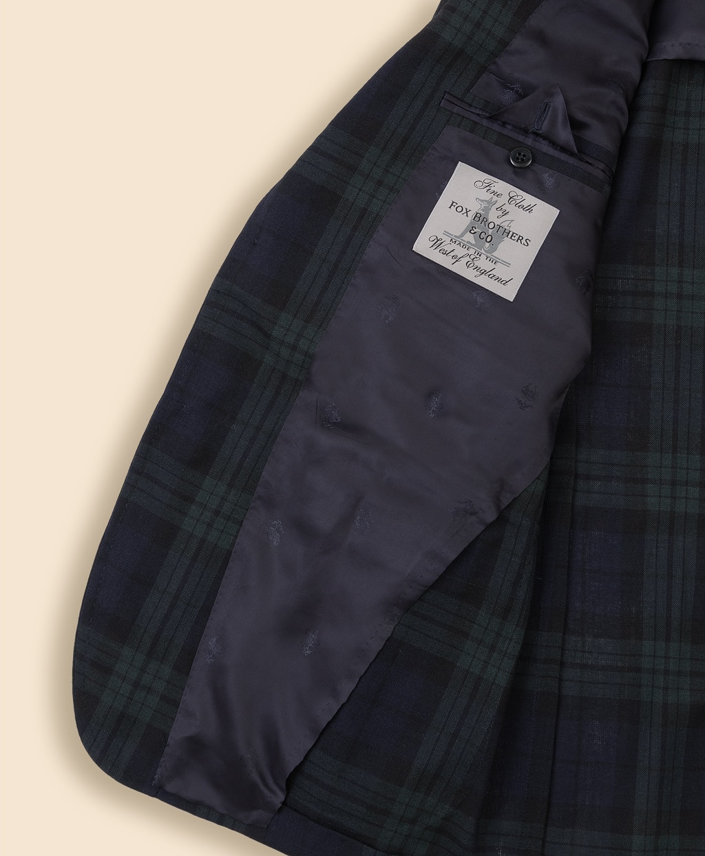 トロピカルウール　ブラックウォッチ　段返り３釦ジャケット　Traditional　Made by RING JACKET5