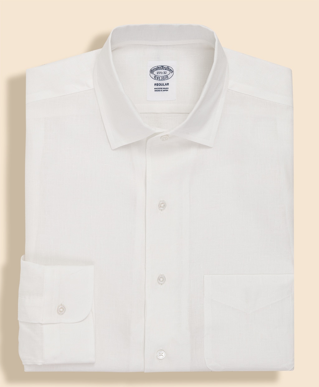 リプロダクト　リネン　オープンカラー　ドレスシャツ　Regular Fit1