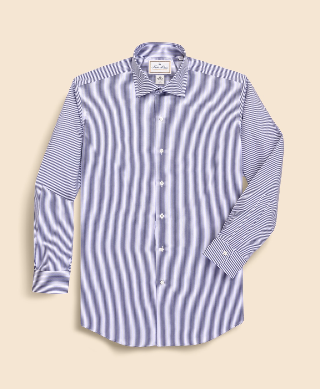 ラグジュアリー　コットンツイル　ストライプ　フレンチプラケット　ドレスシャツ　Regular Fit2