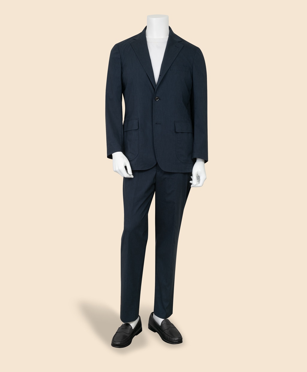 コットンブレンド　ウォッシャブル　段返り３釦アンコンジャケット　TOKYO model7