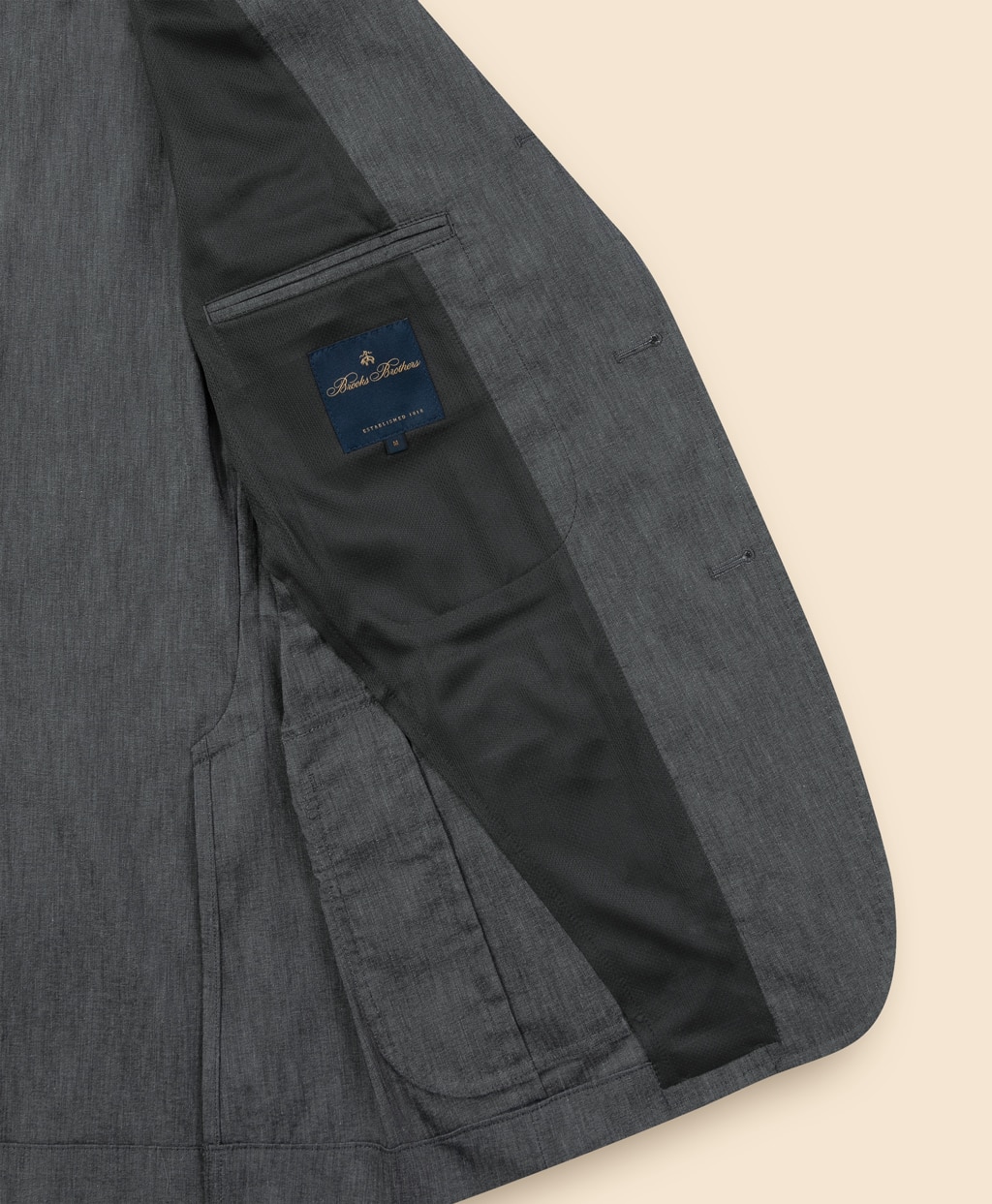 コットンブレンド　ウォッシャブル　段返り３釦アンコンジャケット　TOKYO model6