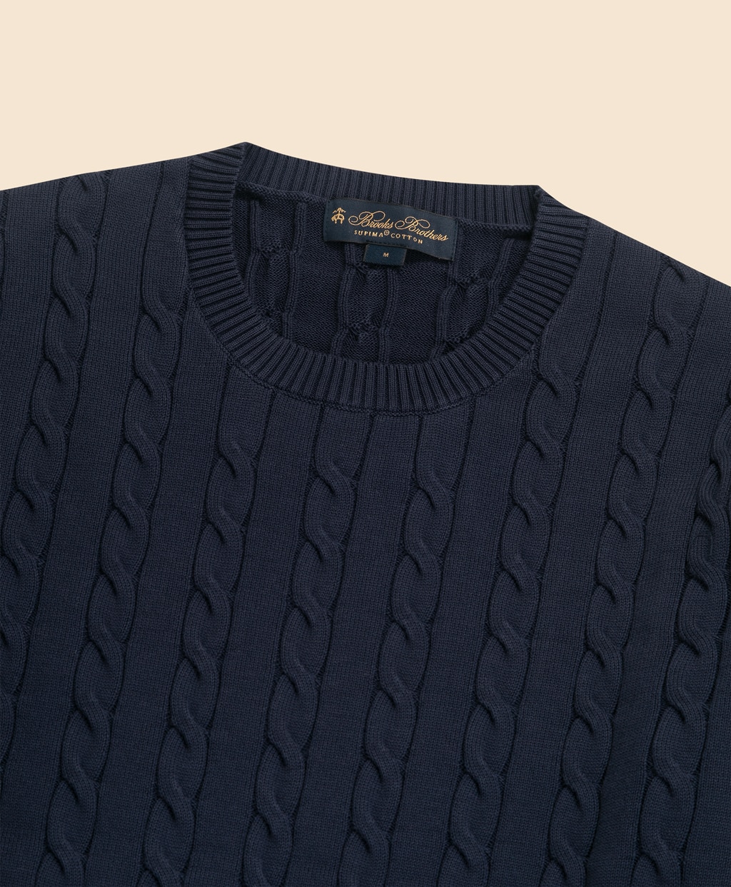 スーピマコットン　ケーブル　クルーネックセーター2