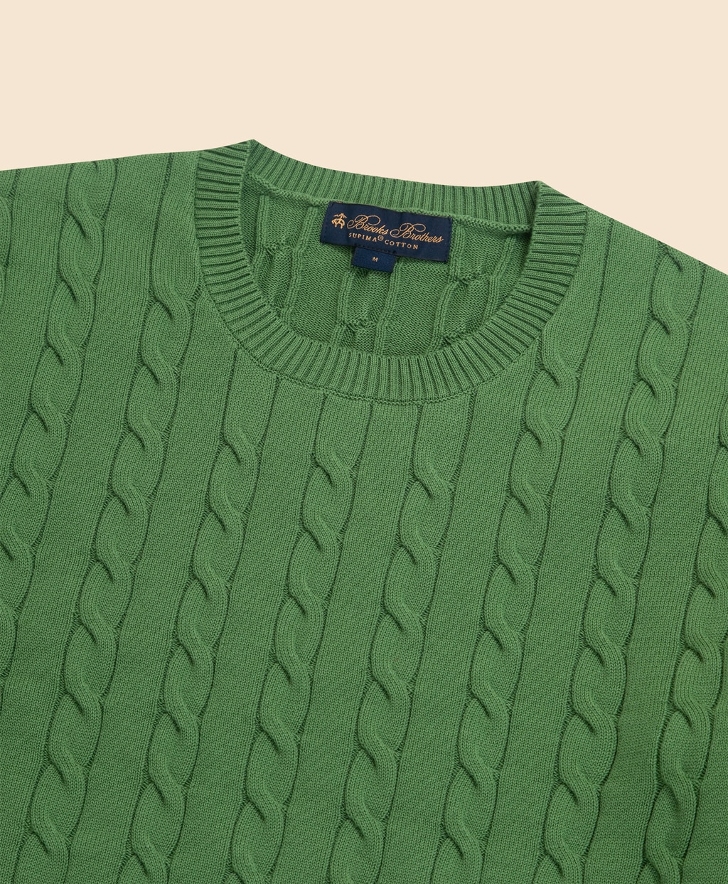 スーピマコットン　ケーブル　クルーネックセーター2