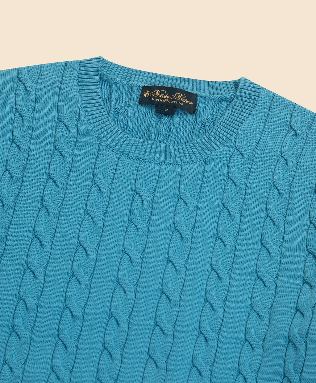 スーピマコットン　ケーブル　クルーネックセーター2