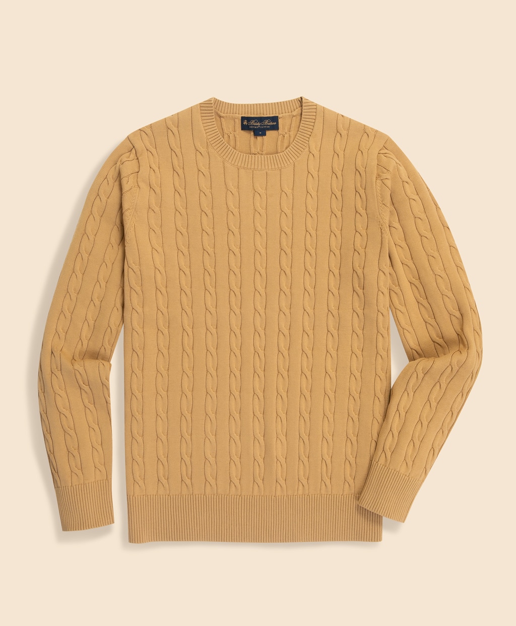 スーピマコットン　ケーブル　クルーネックセーター1