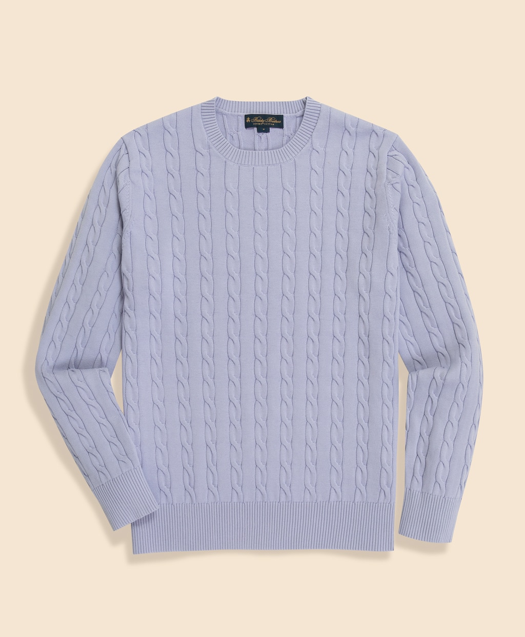 スーピマコットン　ケーブル　クルーネックセーター1