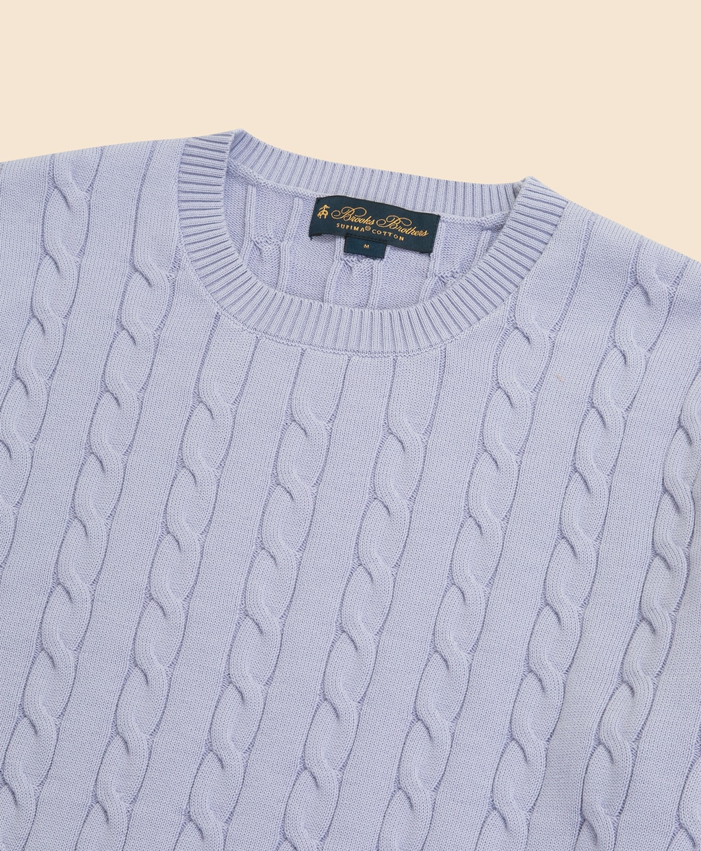 スーピマコットン　ケーブル　クルーネックセーター2