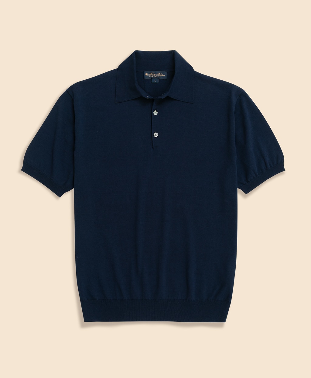 コットン　ハイゲージ　ショートスリーブ　ポロセーター1