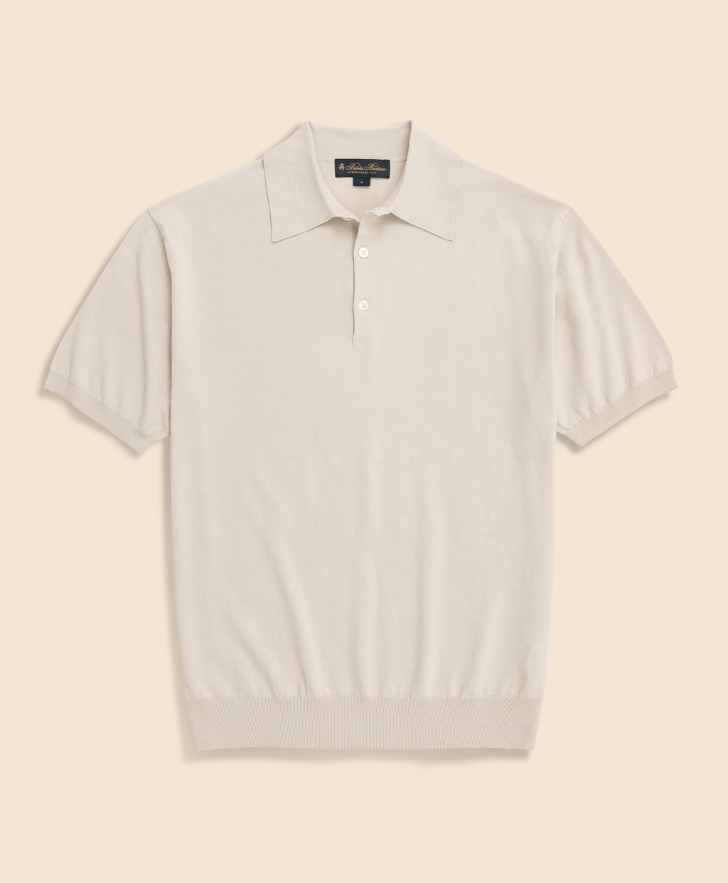 コットン　ハイゲージ　ショートスリーブ　ポロセーター1