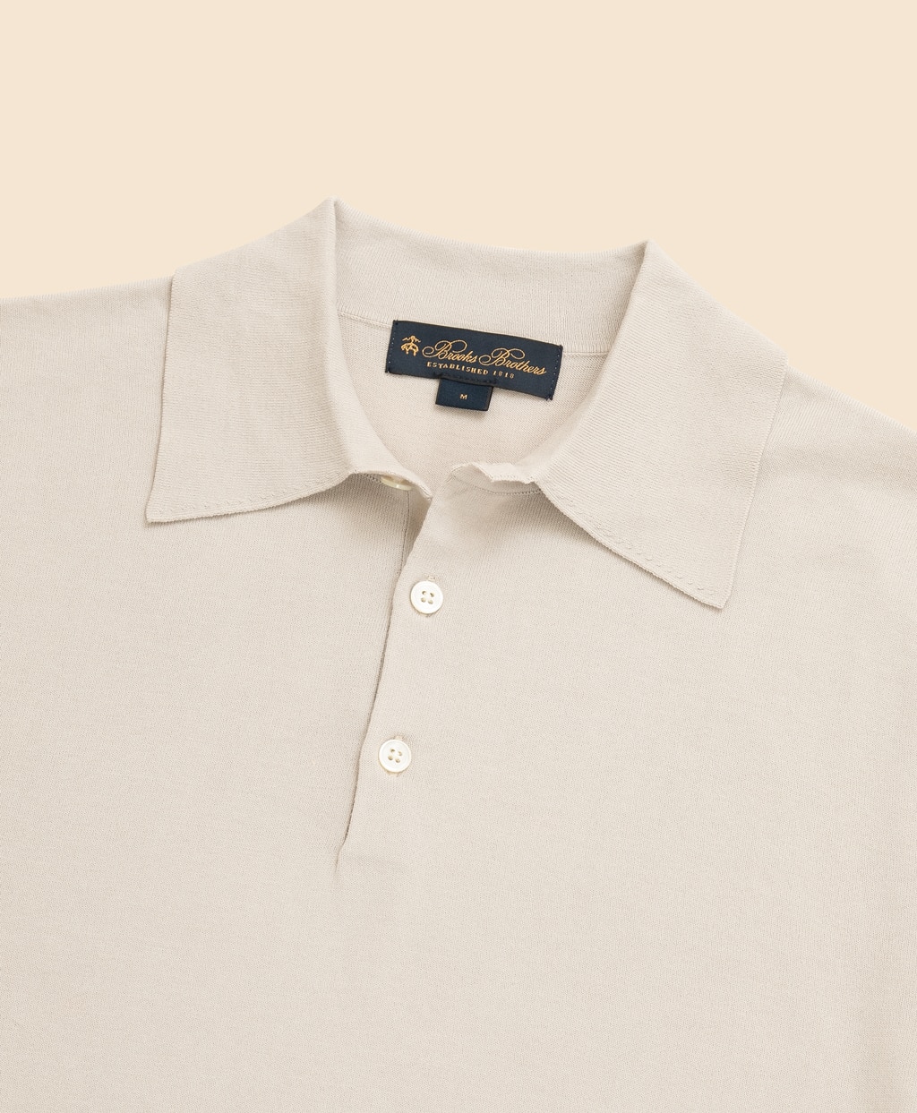 コットン　ハイゲージ　ショートスリーブ　ポロセーター2