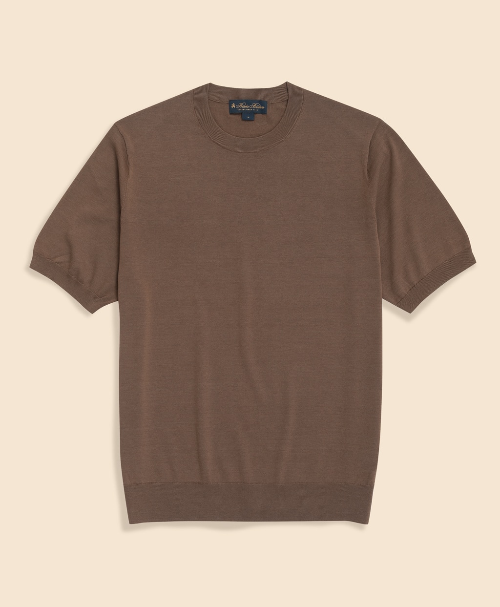 コットン／シルク　クルーネック　ショートスリーブセーター1