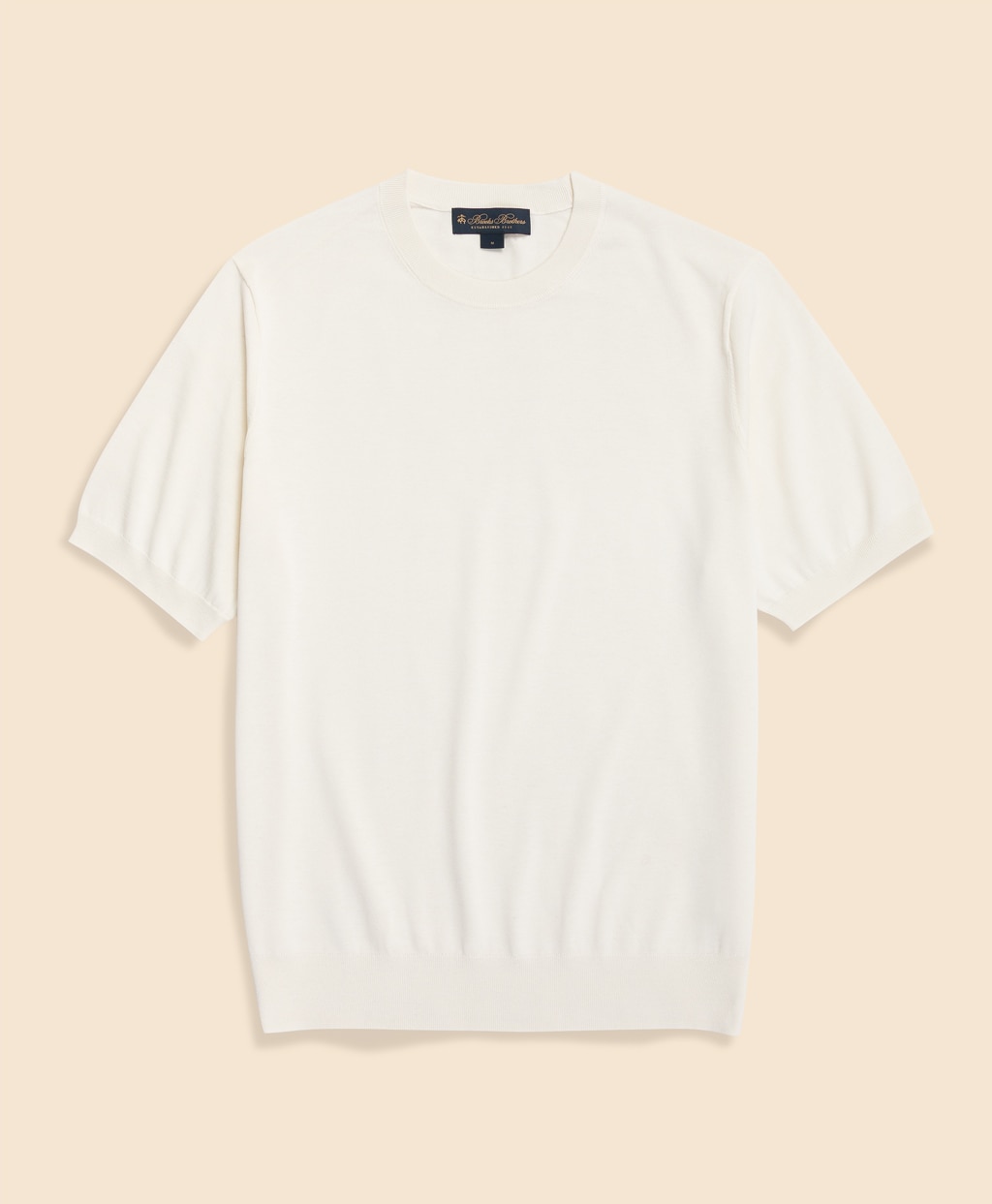 コットン／シルク　クルーネック　ショートスリーブセーター1