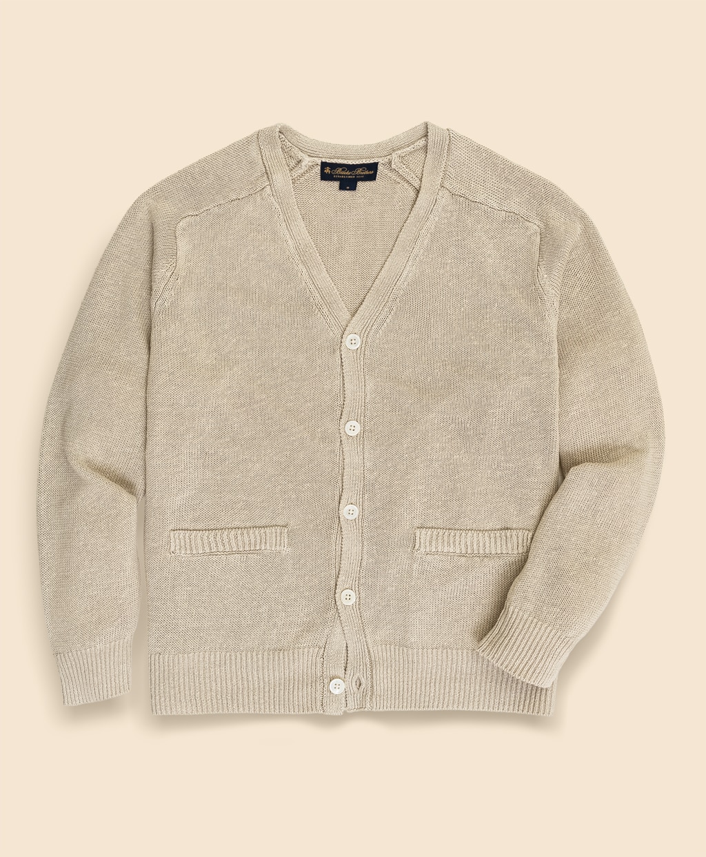 リネン　Vネック　カーディガン1