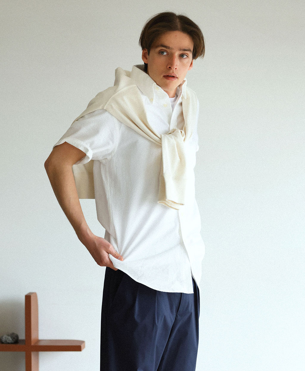 ◆オンラインストア限定◆ コットン　ビッグGFロゴ　シアサッカー　ショートスリーブ　スポーツシャツ　Traditional Fit4