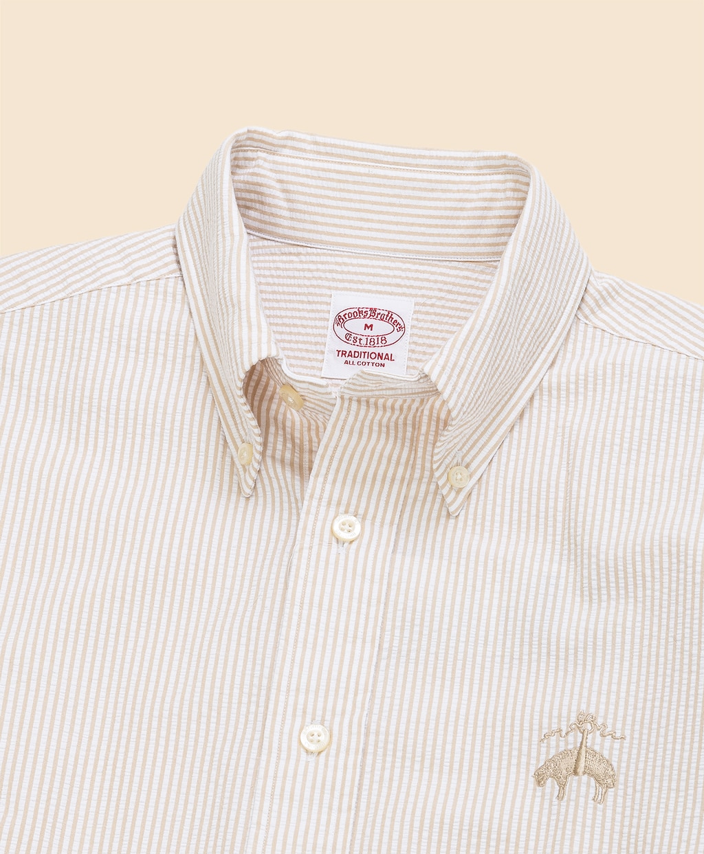 ◆オンラインストア限定◆ コットン　ビッグGFロゴ　シアサッカー　ショートスリーブ　スポーツシャツ　Traditional Fit2