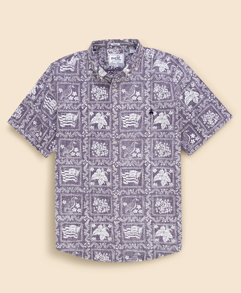 Brooks Brothers×Reyn Spooner　コットン／ポリエステル　ボタンダウン　アロハシャツ1