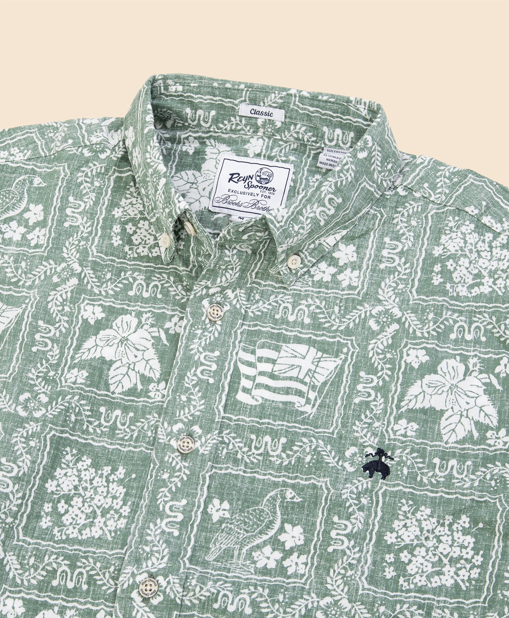 Brooks Brothers×Reyn Spooner　コットン／ポリエステル　ボタンダウン　アロハシャツ2