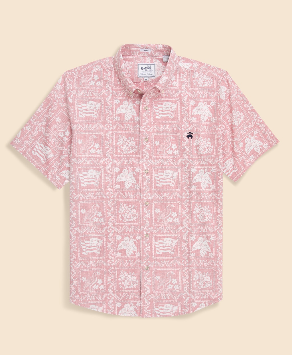 Brooks Brothers×Reyn Spooner　コットン／ポリエステル　ボタンダウン　アロハシャツ1