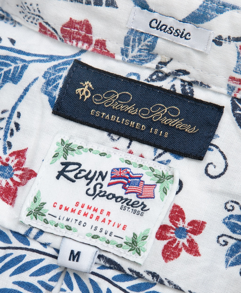 【アメリカ建国250th記念】 Brooks Brothers × Reyn Spooner　コットン／ポリエステル　ボタンダウン　アロハシャツ3