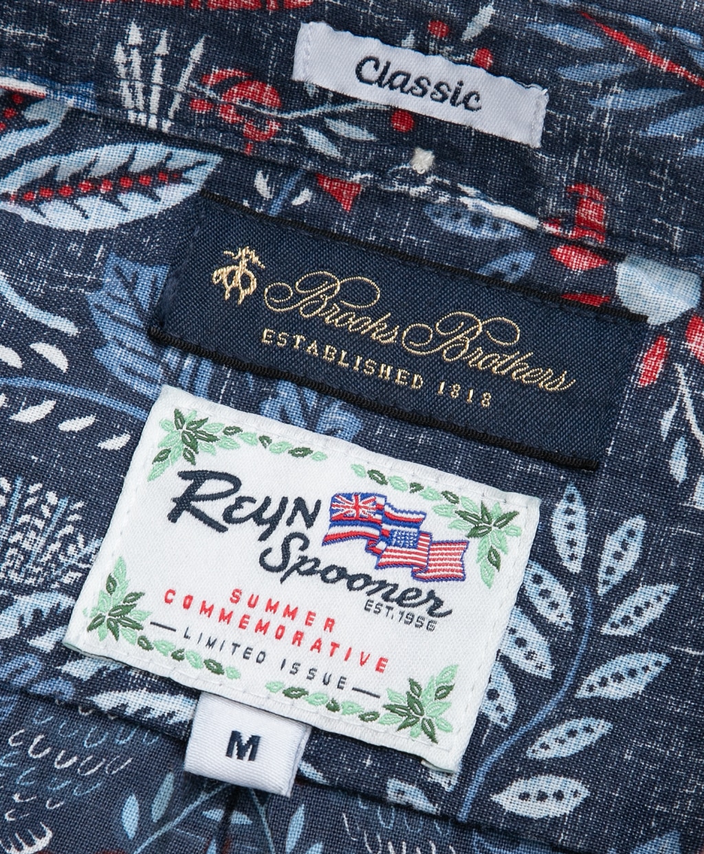 【アメリカ建国250th記念】 Brooks Brothers × Reyn Spooner　コットン／ポリエステル　ボタンダウン　アロハシャツ3
