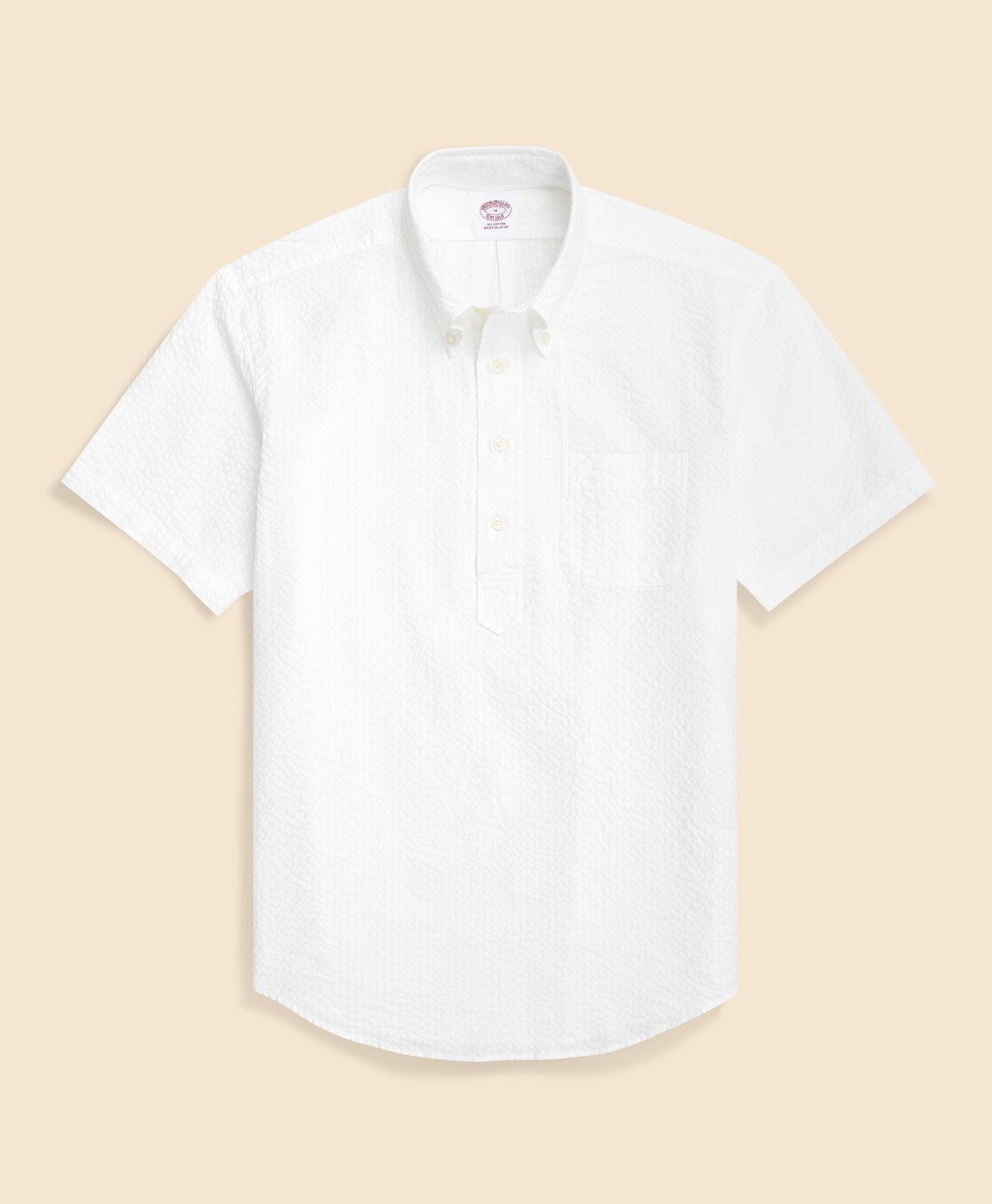 コットン　シアサッカー　GFロゴ　ショートスリーブ　プルオーバーシャツ1