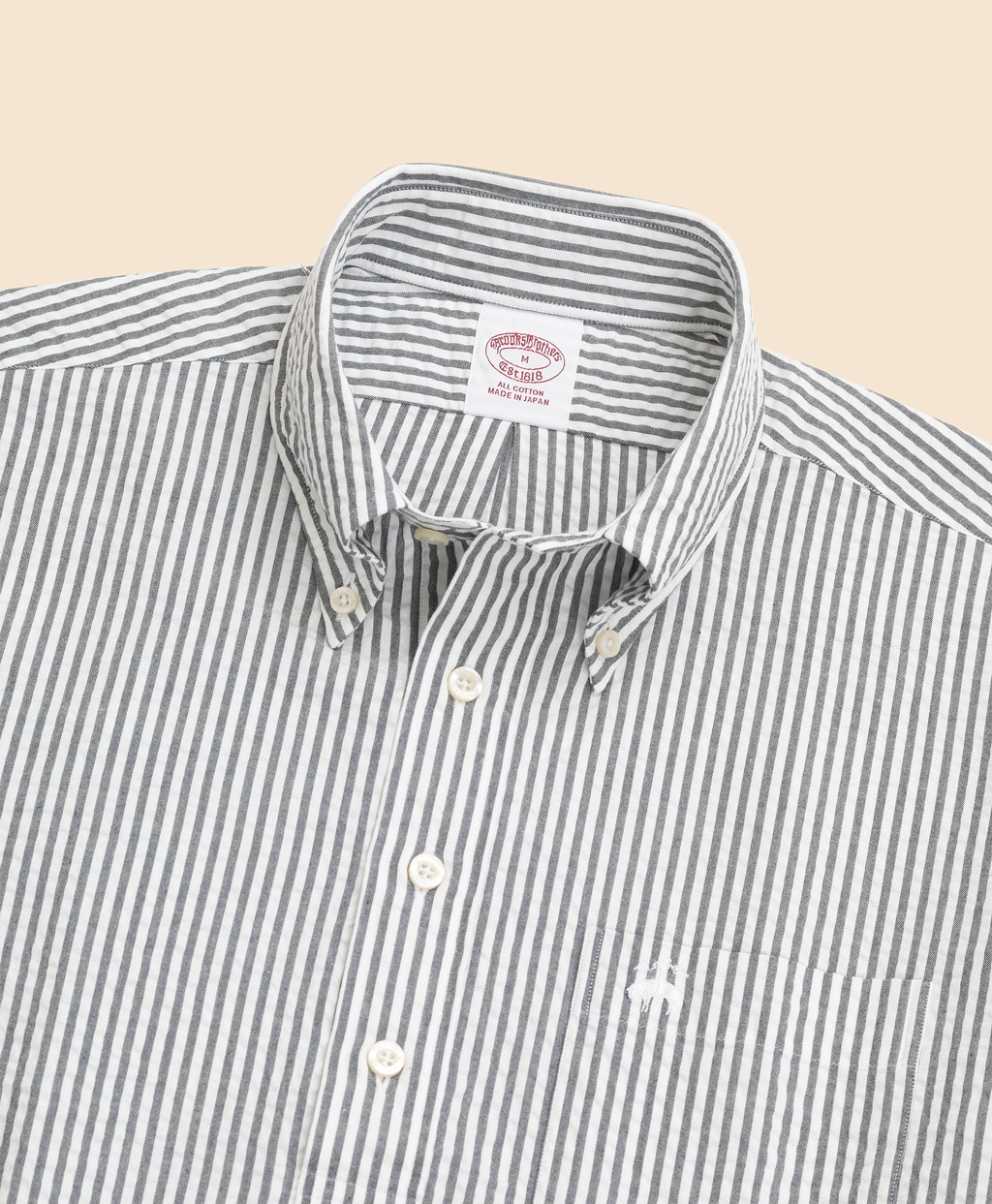 コットン　シアサッカー　GFロゴ　ショートスリーブ　プルオーバーシャツ2