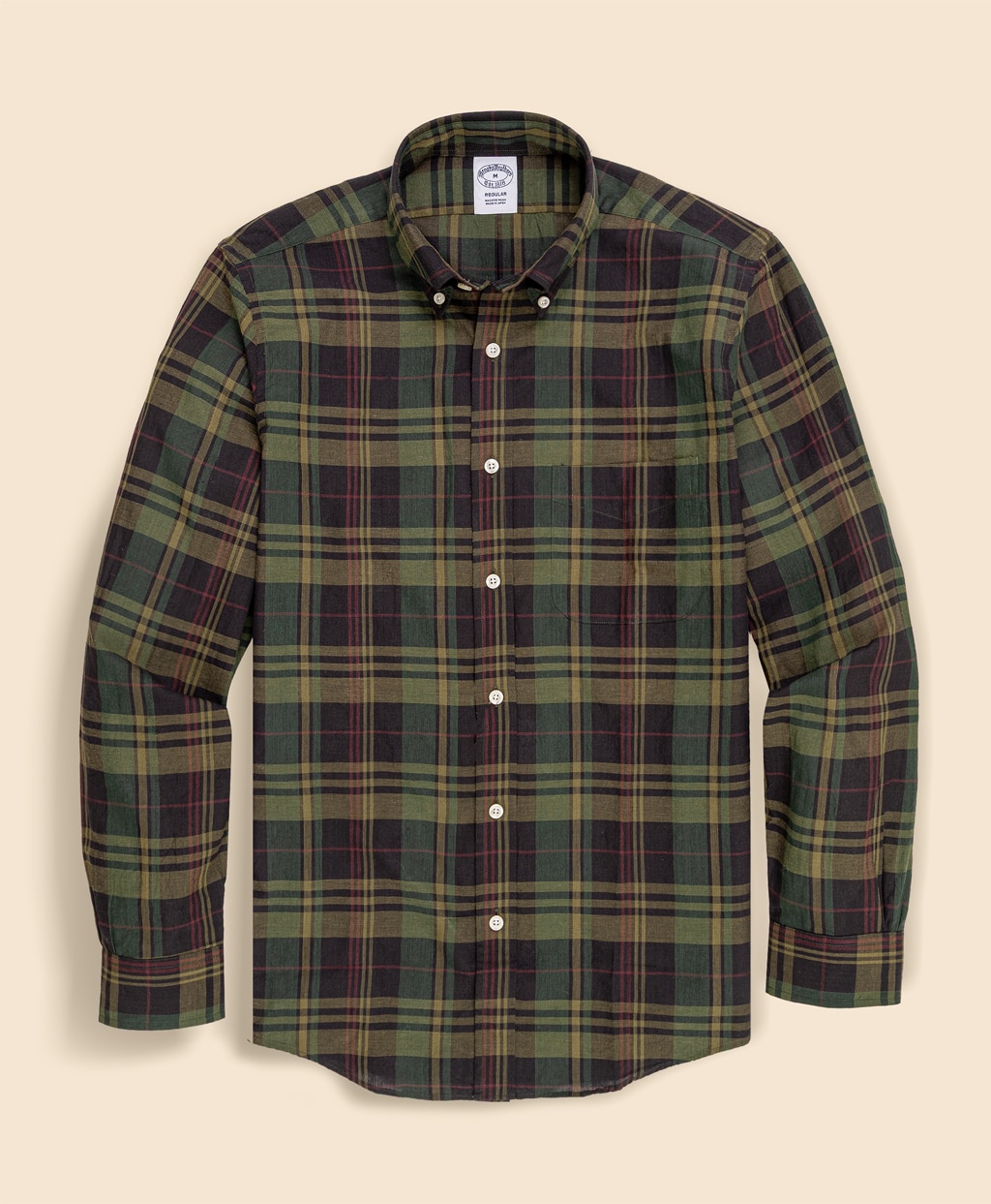 コットン　マドラスチェック　スポーツシャツ　Regular Fit1