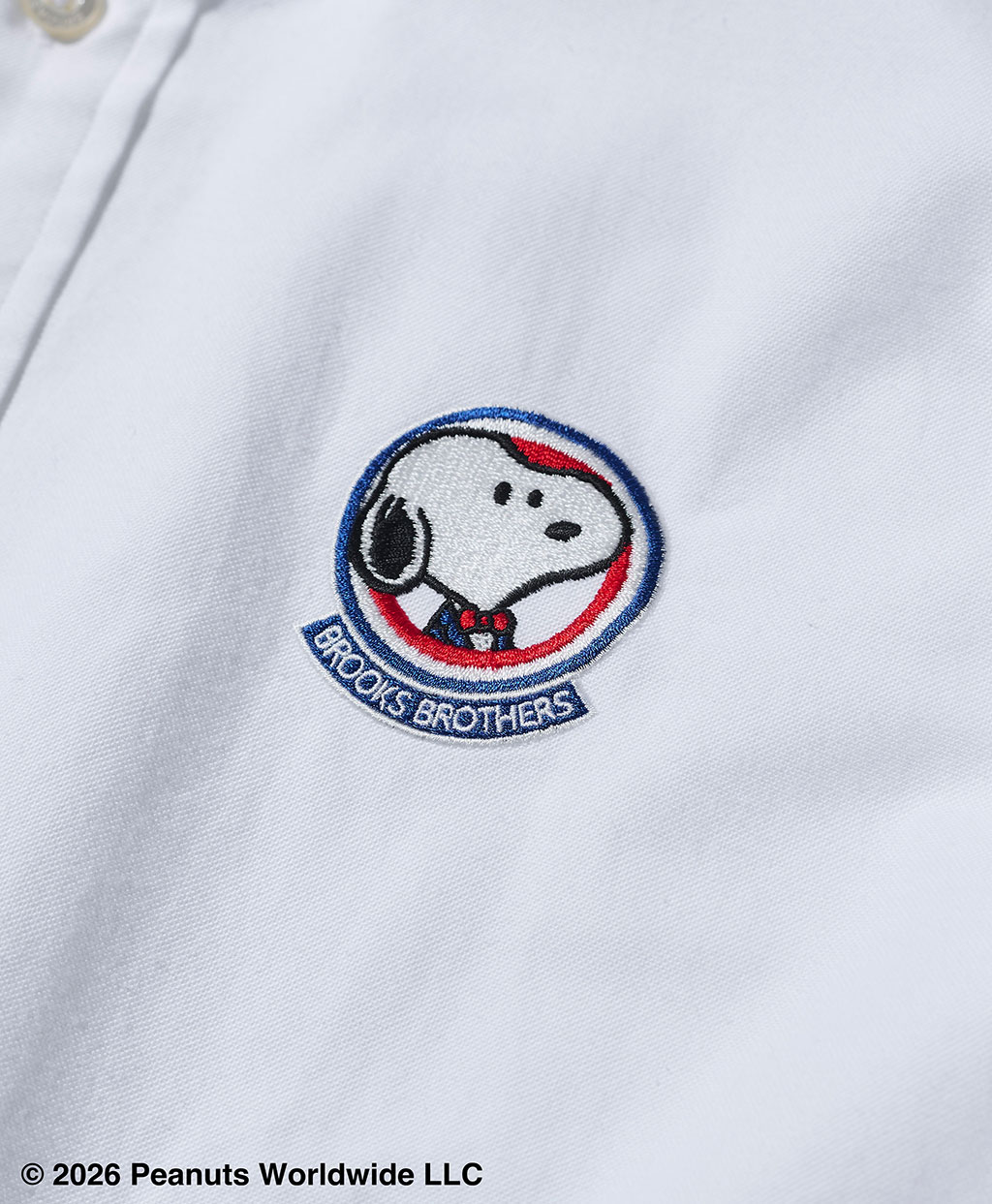 Brooks Brothers × PEANUTS　スーピマコットン　スヌーピーエンブレムエンブロイダリー　スポーツシャツ　Traditional Fit4