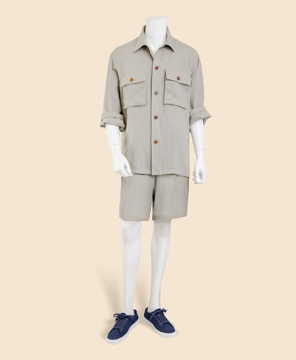 リヨセル／リネン　ヘリンボーン　CPOシャツジャケット4