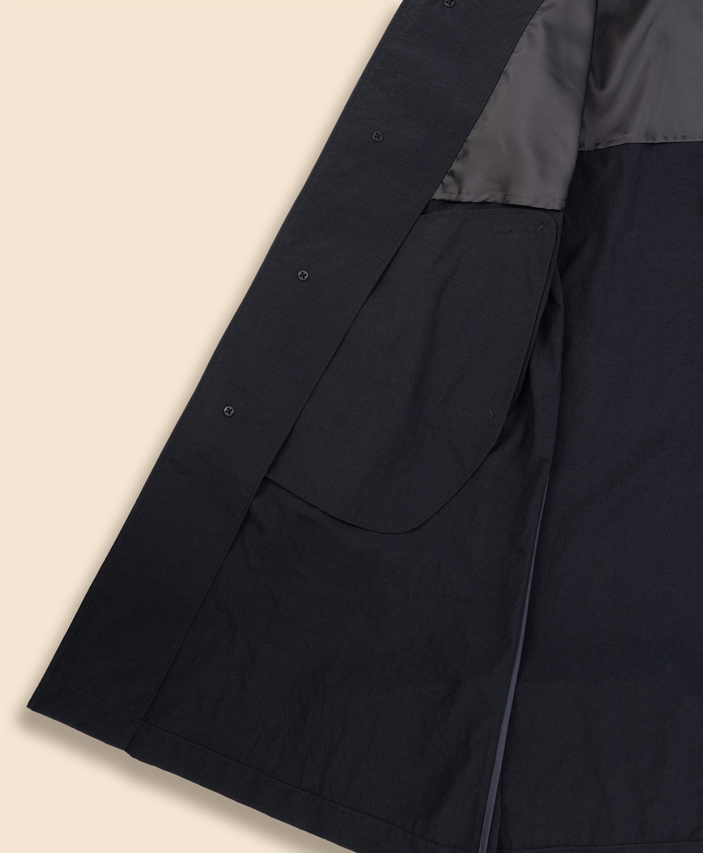 ナイロンタスラン　ラグランスリーブ　バルカラーコート5