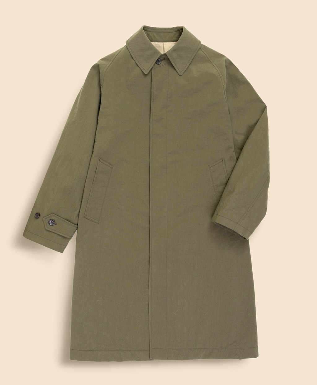 ナイロンタスラン　ラグランスリーブ　バルカラーコート1