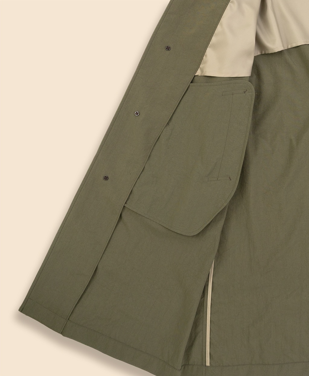 ナイロンタスラン　ラグランスリーブ　バルカラーコート5