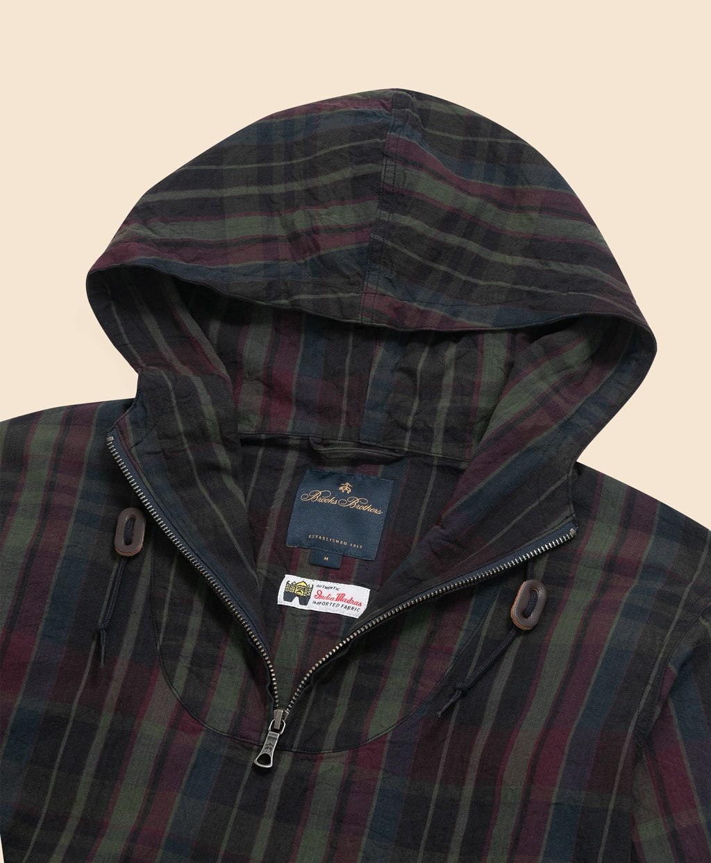 コットン　マドラス　フーデッドパーカー4