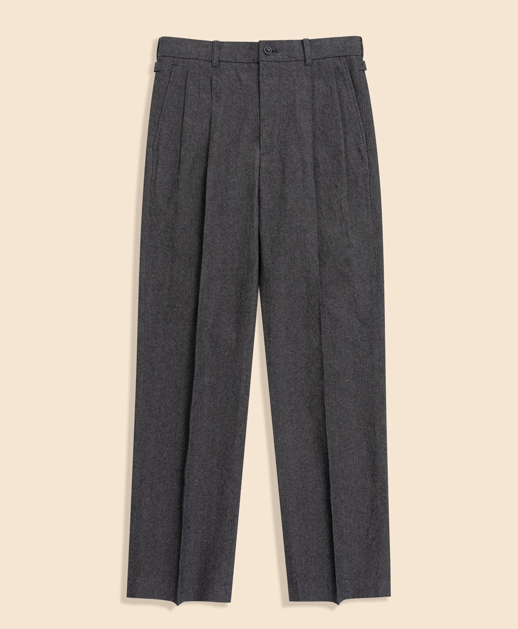 コットン／リネン　プリーテッドトラウザーズ1