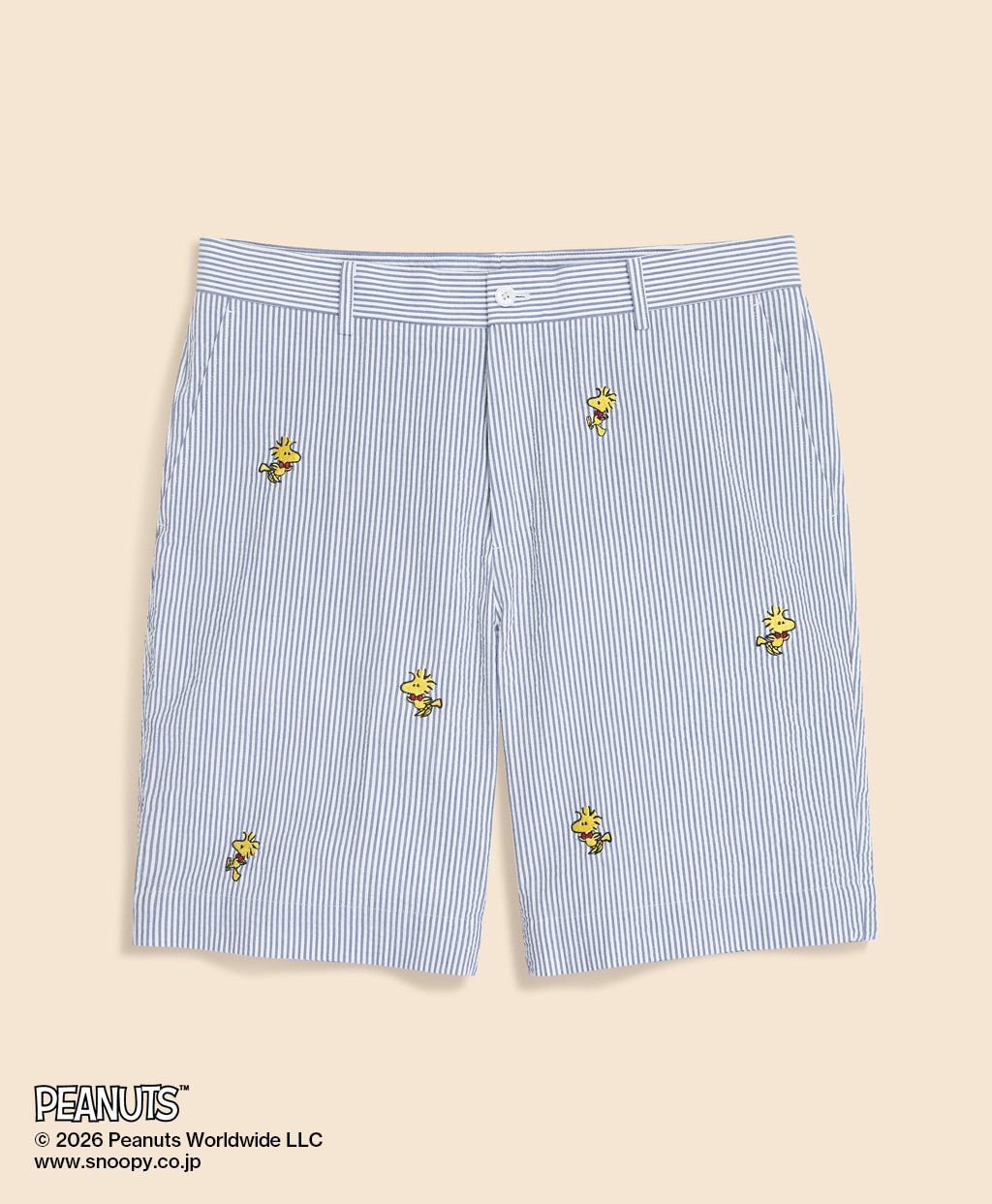 Brooks Brothers × PEANUTS　シアサッカー　ウッドストックエンブロイダリー　ショーツ1