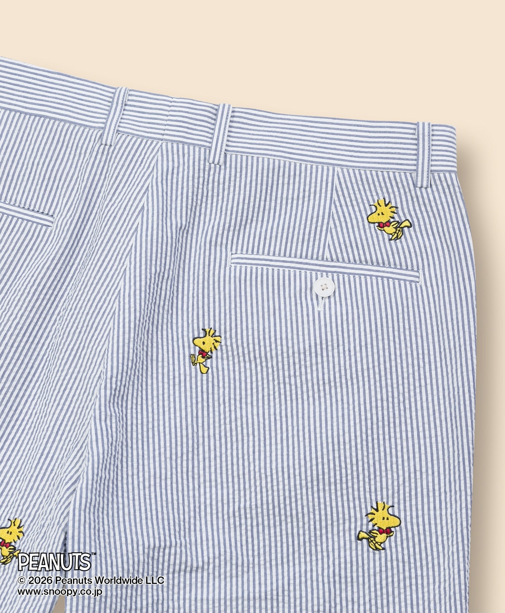 Brooks Brothers × PEANUTS　シアサッカー　ウッドストックエンブロイダリー　ショーツ2