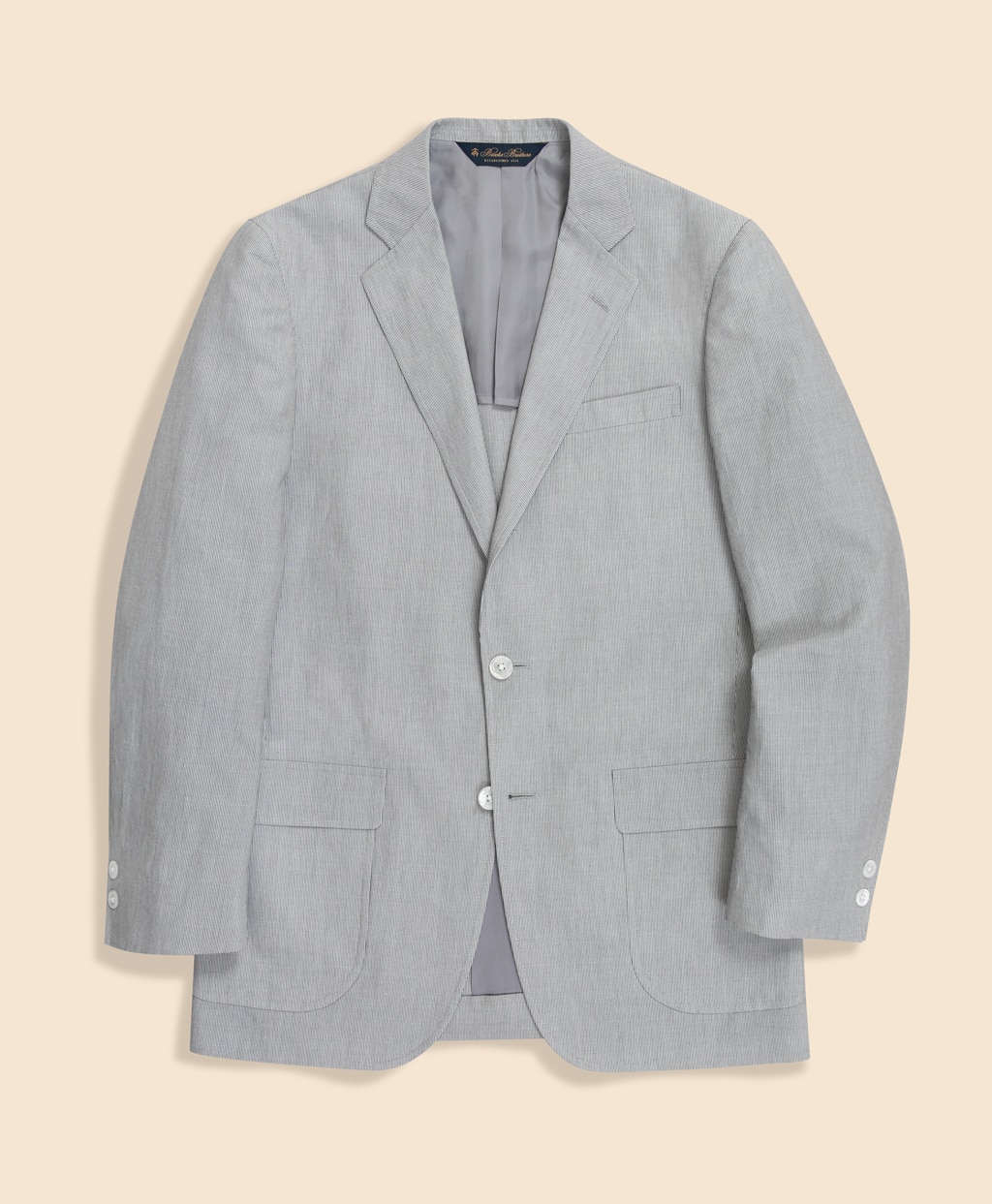 コットン／ラミー　コードレーン　段返り３釦　No.1サックジャケット　Traditional1