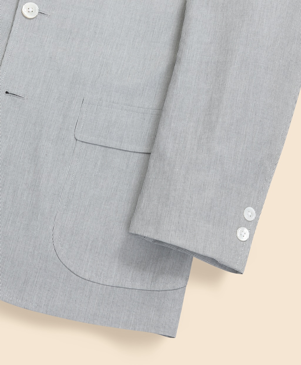 コットン／ラミー　コードレーン　段返り３釦　No.1サックジャケット　Traditional3